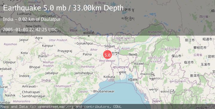 Map of INDIA-BANGLADESH BORDER REGION