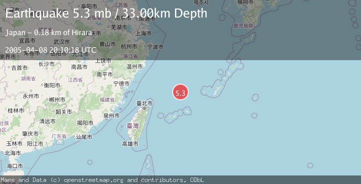 Map of NORTHEAST OF TAIWAN