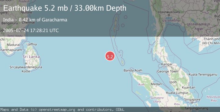 Map of NICOBAR ISLANDS, INDIA REGION