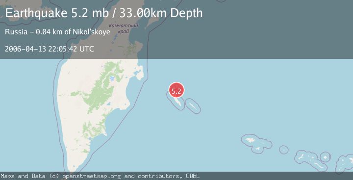 Map of KOMANDORSKIYE OSTROVA REGION