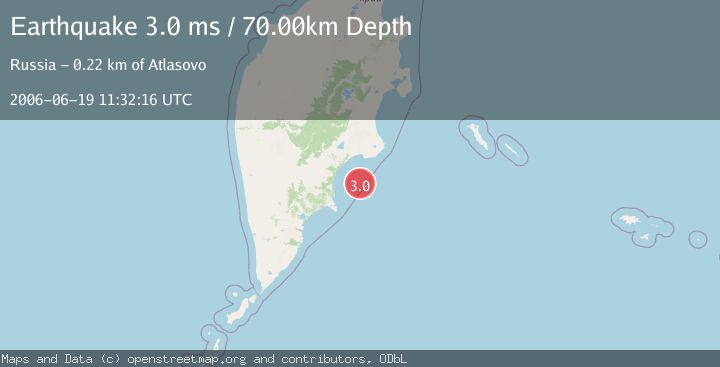 Map of OFF EAST COAST OF KAMCHATKA