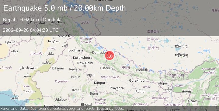 Map of NEPAL-INDIA BORDER REGION