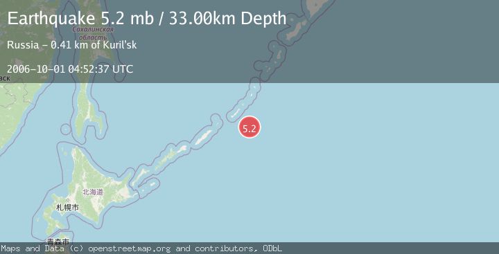 Map of KURIL ISLANDS