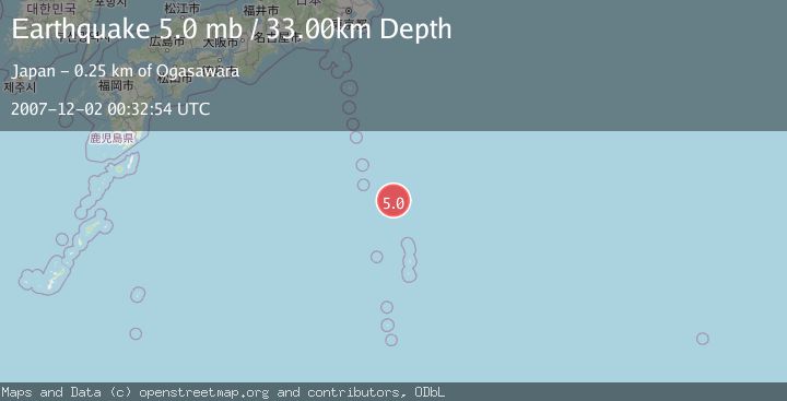 Map of IZU ISLANDS, JAPAN REGION