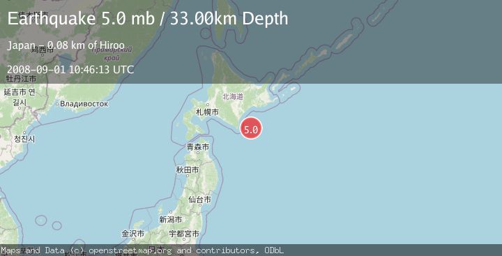 Map of HOKKAIDO, JAPAN REGION