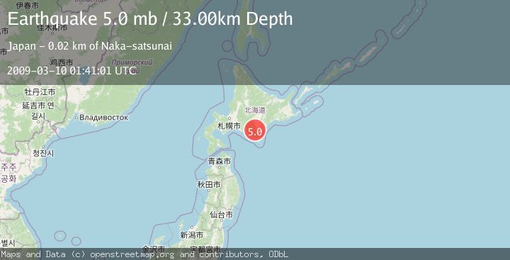 Map of HOKKAIDO, JAPAN REGION