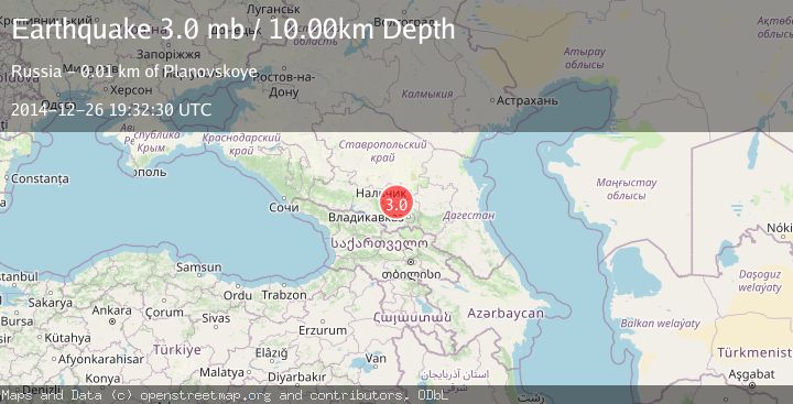 Map of CAUCASUS REGION, RUSSIA