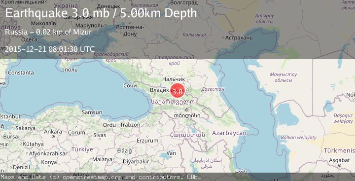 Map of CAUCASUS REGION, RUSSIA