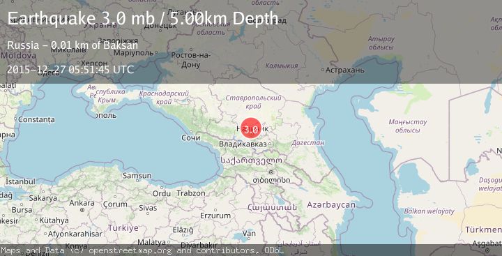 Map of CAUCASUS REGION, RUSSIA