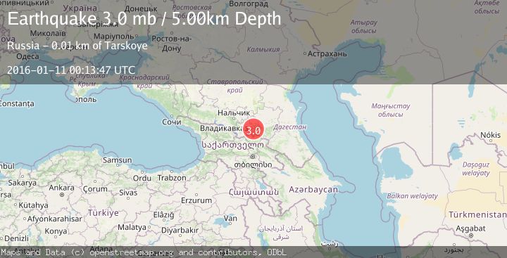 Map of CAUCASUS REGION, RUSSIA