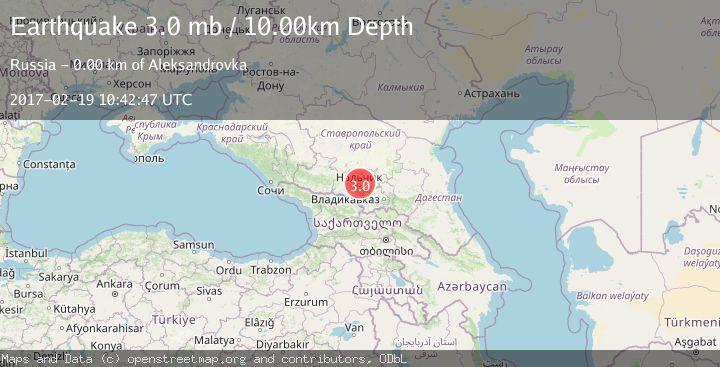 Map of CAUCASUS REGION, RUSSIA