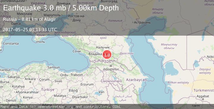 Map of CAUCASUS REGION, RUSSIA