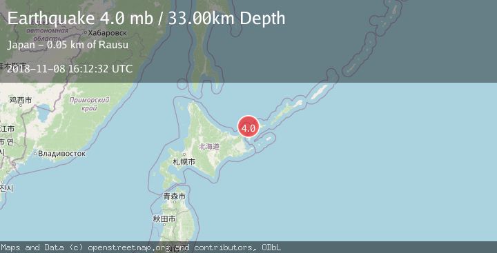 Map of HOKKAIDO, JAPAN REGION