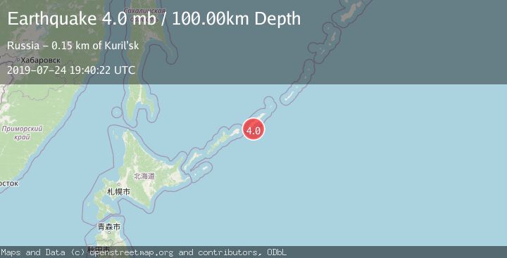 Map of KURIL ISLANDS
