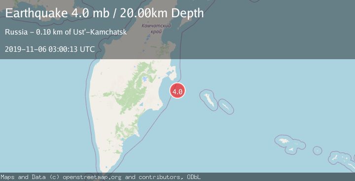 Map of OFF EAST COAST OF KAMCHATKA