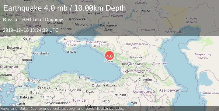 Map of CAUCASUS REGION, RUSSIA