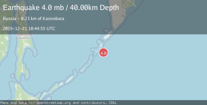Map of KURIL ISLANDS