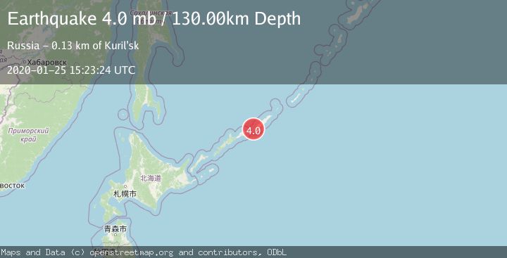 Map of KURIL ISLANDS