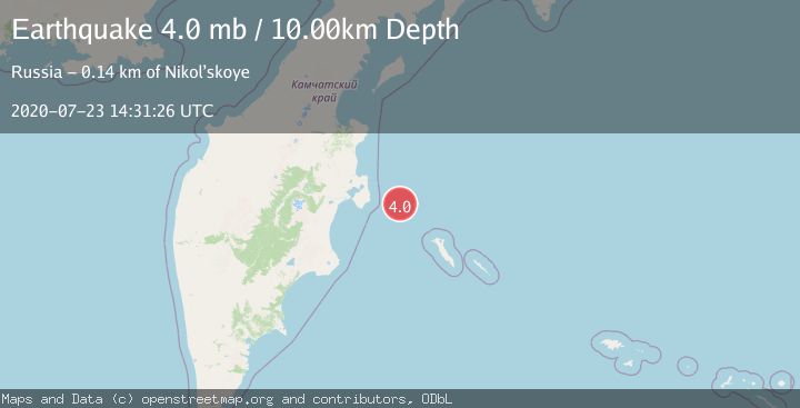 Map of KOMANDORSKIYE OSTROVA REGION