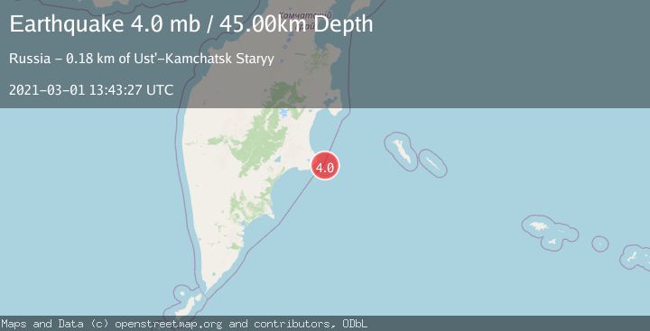 Map of NEAR EAST COAST OF KAMCHATKA