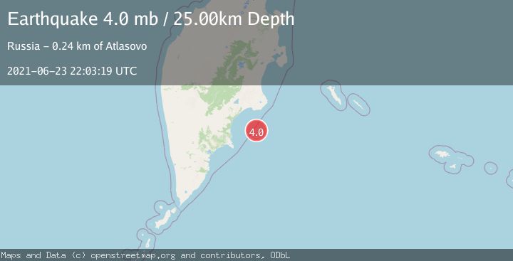 Map of OFF EAST COAST OF KAMCHATKA
