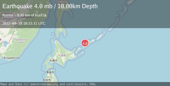 Map of KURIL ISLANDS