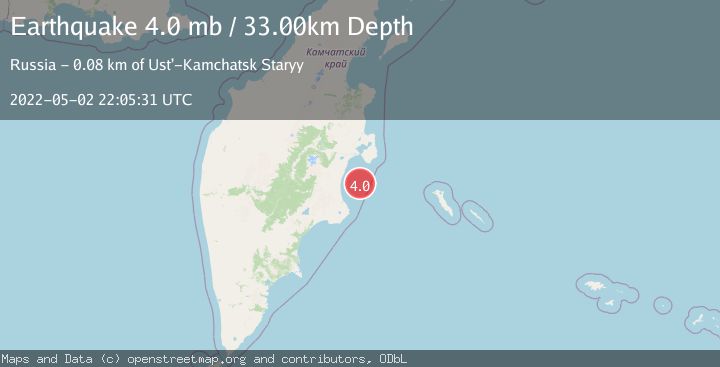Map of NEAR EAST COAST OF KAMCHATKA
