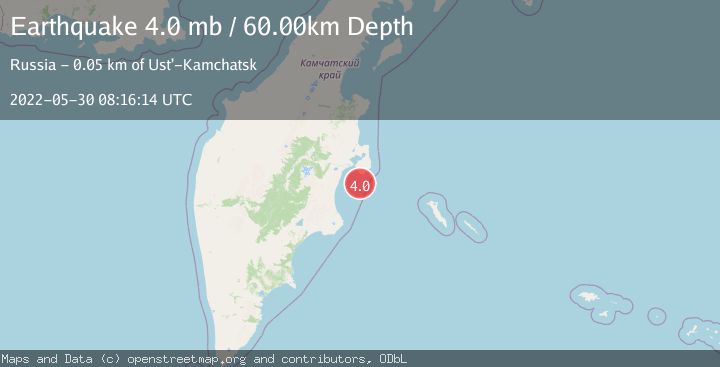 Map of NEAR EAST COAST OF KAMCHATKA