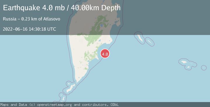 Map of OFF EAST COAST OF KAMCHATKA