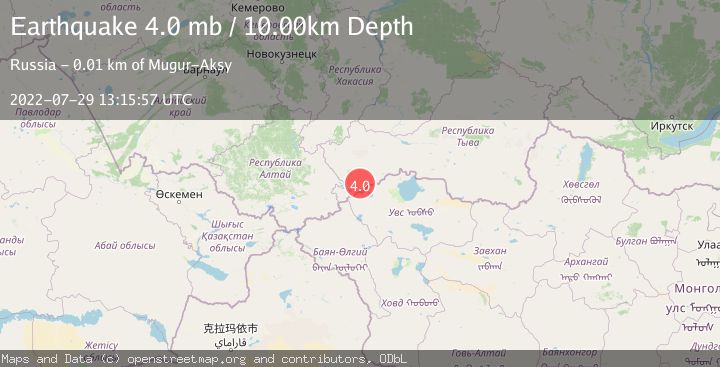 Map of RUSSIA-MONGOLIA BORDER REGION