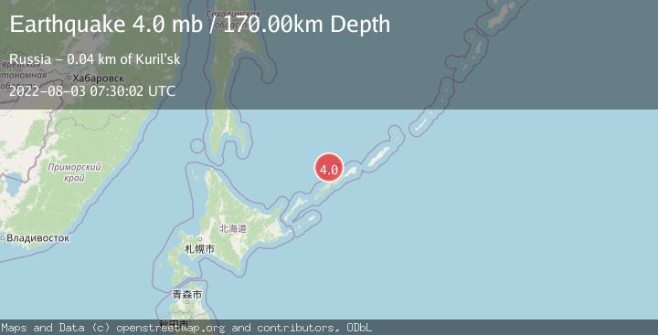 Map of KURIL ISLANDS