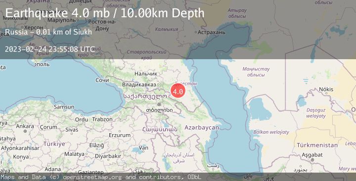 Map of CAUCASUS REGION, RUSSIA