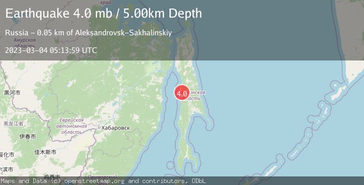 Map of SAKHALIN, RUSSIA