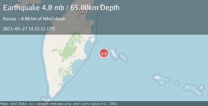 Map of KOMANDORSKIYE OSTROVA REGION