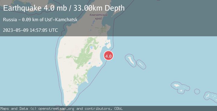 Map of OFF EAST COAST OF KAMCHATKA