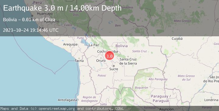 Map of COCHABAMBA, BOLIVIA