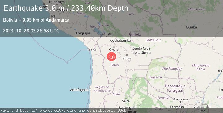 Map of ORURO, BOLIVIA