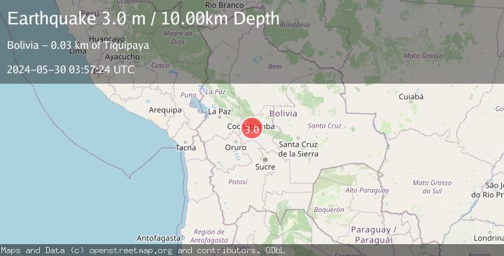 Map of COCHABAMBA, BOLIVIA