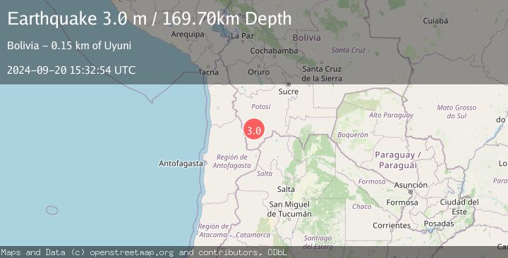 Map of POTOSI, BOLIVIA