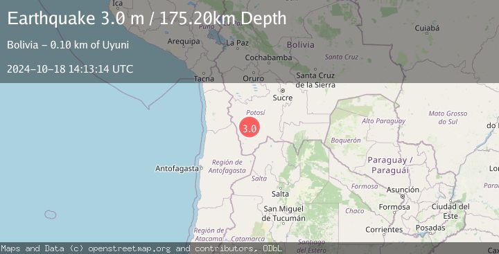 Map of POTOSI, BOLIVIA