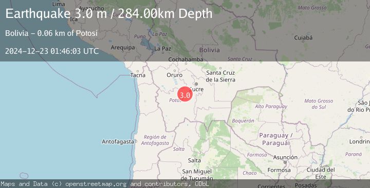 Map of POTOSI, BOLIVIA
