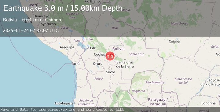 Map of COCHABAMBA, BOLIVIA