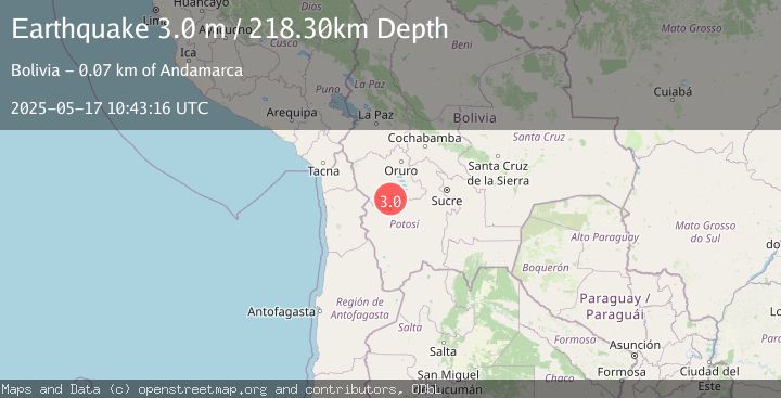 Map of ORURO, BOLIVIA