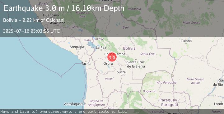 Map of COCHABAMBA, BOLIVIA