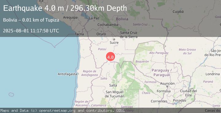 Map of POTOSI, BOLIVIA