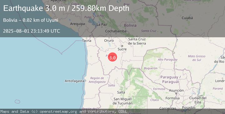 Map of POTOSI, BOLIVIA