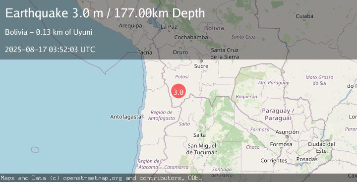 Map of POTOSI, BOLIVIA