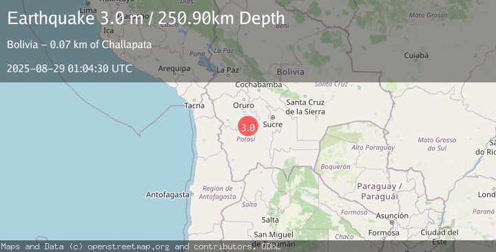 Map of POTOSI, BOLIVIA