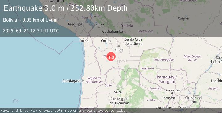 Map of POTOSI, BOLIVIA
