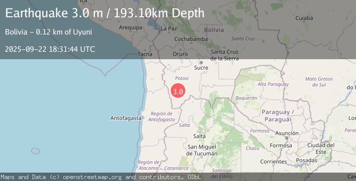 Map of POTOSI, BOLIVIA